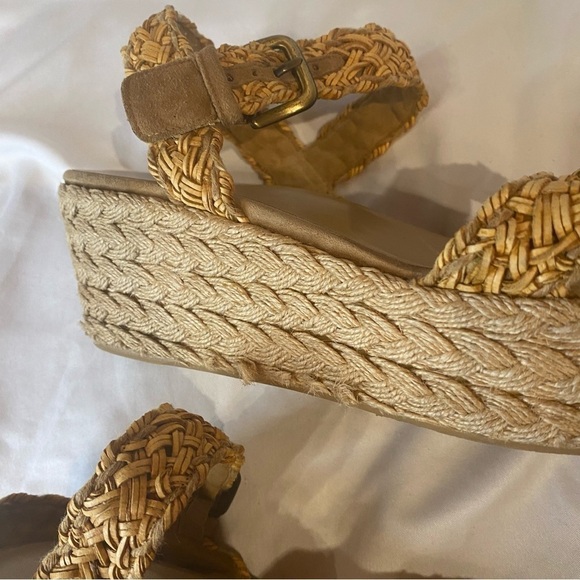 Stuart Weitzman Oncross Wedge Espadrille Sandal Size 9 - Picture 8 of 14